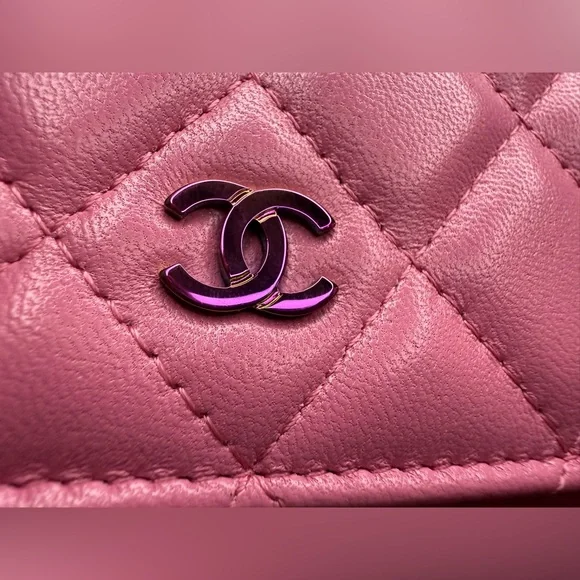 Chanel wallet on chain RAINBOW hardware RARE - Picture 5 of 10